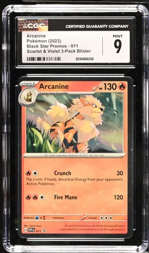 ARCANINE - 2023 POKEMON SVP EN-SV BLACK STAR PROMO #011 - CGC 9