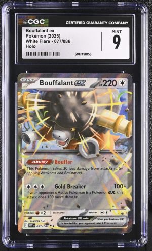 2025 Pokemon White Flare Bouffalant ex 077/086 CGC 9