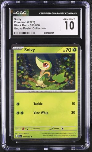 Snivy 001/086 Sv: Black Bolt CGC 10 - Unova Poster Collection