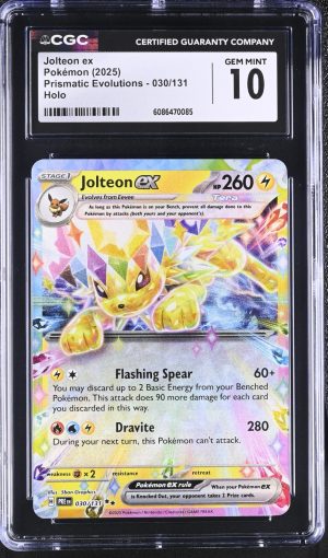 Jolteon ex 030/131  - CGC Pristine 10 - 2025 English Holo Pristmatic Evolutions