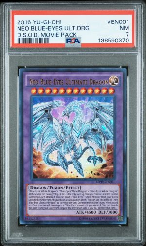 PSA 7 Neo Blue-Eyes Ultimate Dragon MVP1-EN001 D.S.O.D. Movie Pack Secret