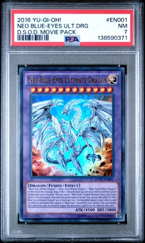 PSA 7 Neo Blue-Eyes Ultimate Dragon MVP1-EN001 D.S.O.D. Movie Pack Secret