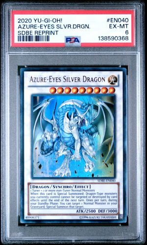 2020 Yu-gi-oh! Azure-Eyes Silver Dragon SDBE-EN040 PSA 6