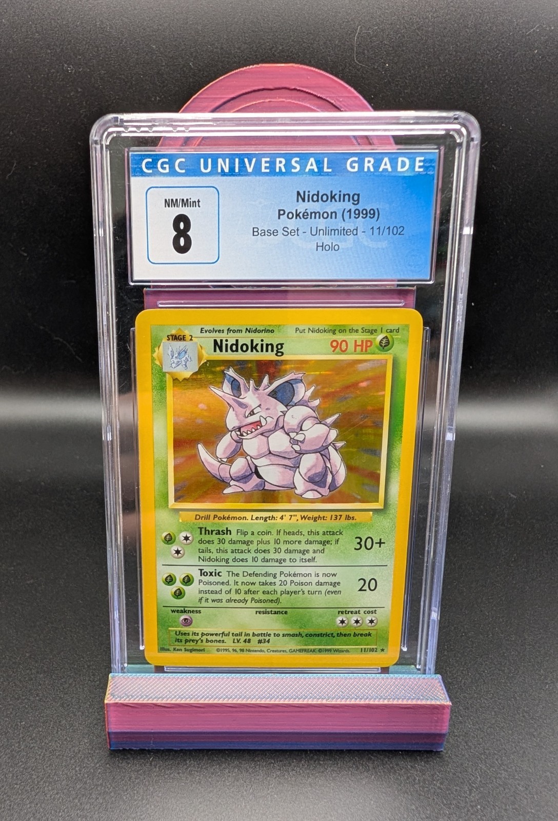 NIDOKING - CGC 8 Near Mint - POKEMON 1999 BASE SET HOLO - 11/102 - Image 3