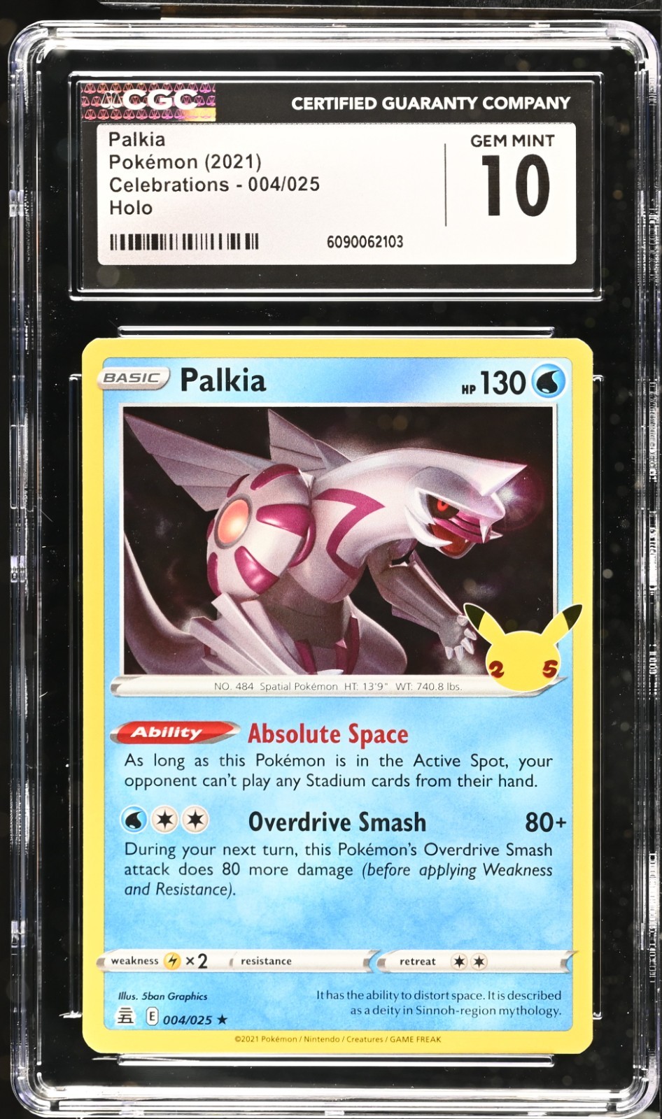 2021 POKEMON CELEBRATIONS #004 PALKIA CGC 10 - Image 3