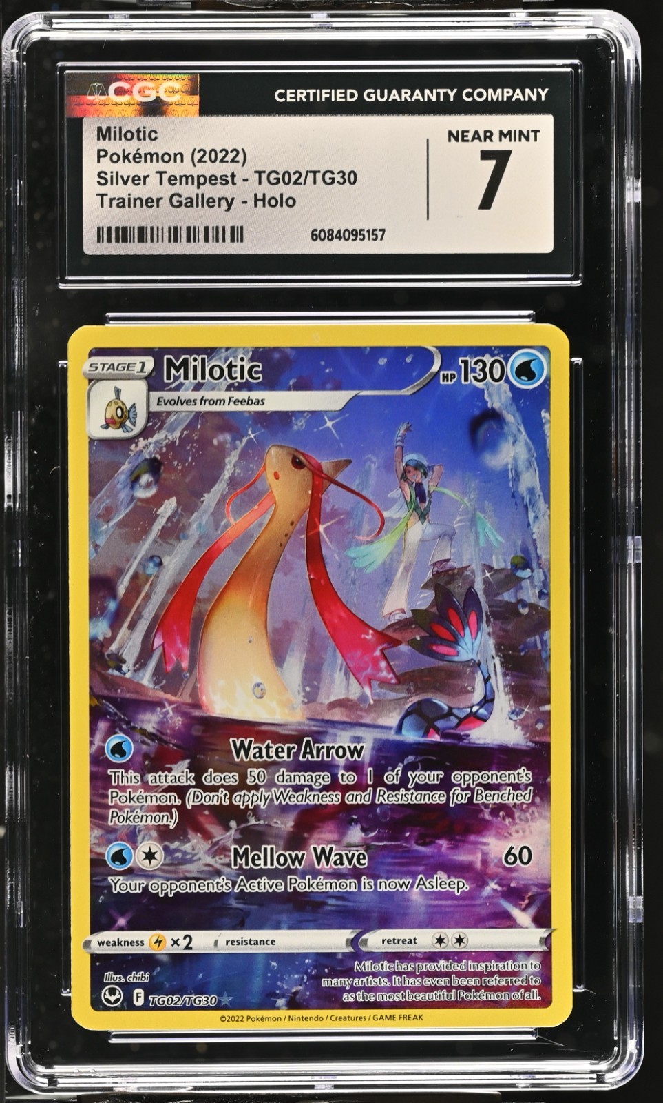Milotic 2022 Pokemon Silver Tempest CGC 7 #TG02 - Image 3