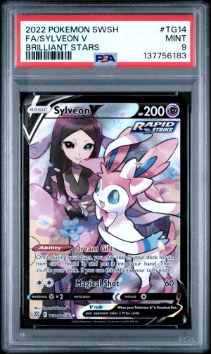 PSA 9 Sylveon V TG14/TG30 Alternate Art Trainer Gallery Brilliant Stars Pokémon
